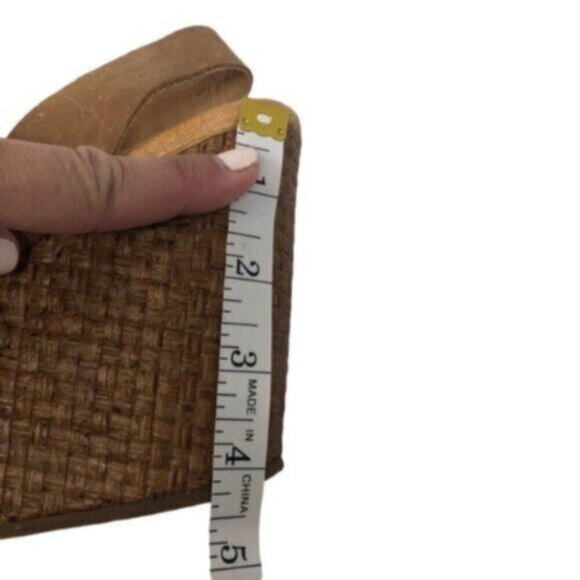 Maya | Tan Leather Mid Wedge Heel Ankle Strap Sandals Shoes Size 9 - Picture 10 of 10